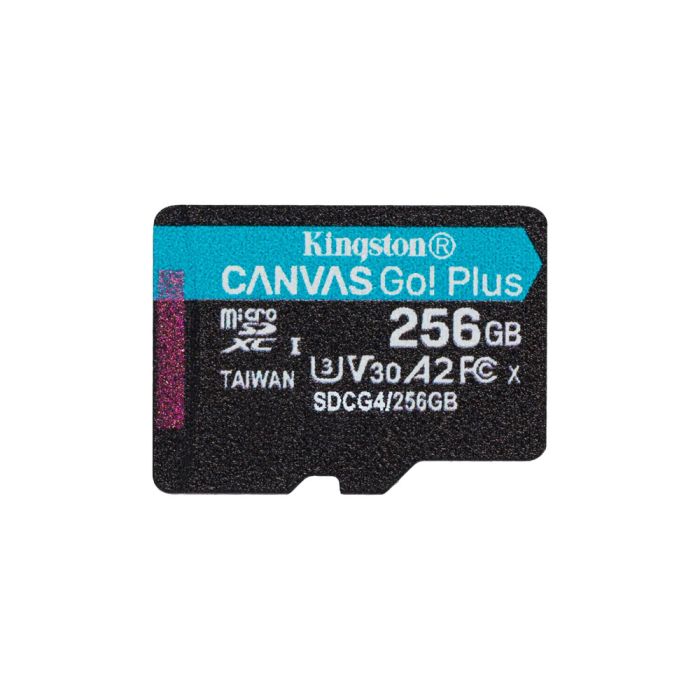 Карта пам’яті Kingston microSDXC 256GB Canvas Go! Plus G4 Class 10 UHS-I U3 V30 A2 (SDCG4/256GBSP)