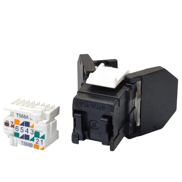 Модуль Keystone UTP RJ45 кат. 6, чорний Corning