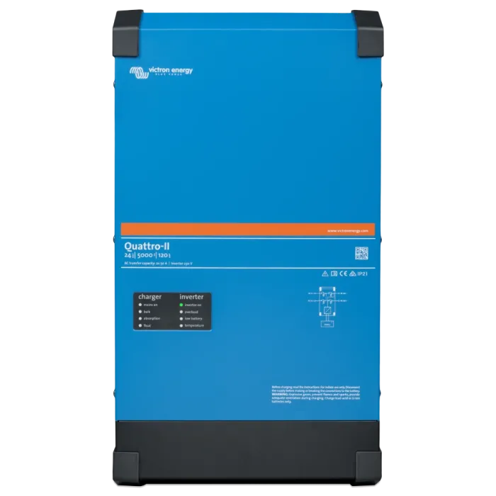Інвертор VictronEnergy Quattro-II 24/5000/120-50/50 однофазний чиста синусоїда