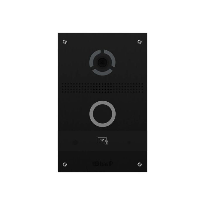 IP панель виклику Bas-IP AV-08FBL black з розпізнаванням облич і зчитувачем UKEY