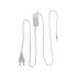 Шнур з вилкою та перемикачем e.wire.switch/plug.white, білий, 2x0.75, 1,5м