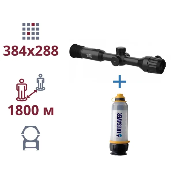 Акція тепловізор та портативний очісник води AGM Adder TS35-384 + LifeSaver Bottle