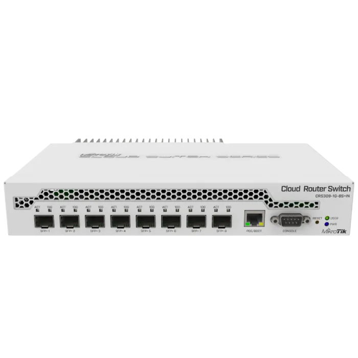 Комутатор 8 портів керований MikroTik CRS309-1G-8S+IN 10G SFP+