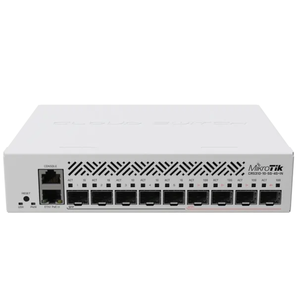 Комутатор 9 портів керований MikroTik CRS310-1G-5S-4S+IN 10G SFP+