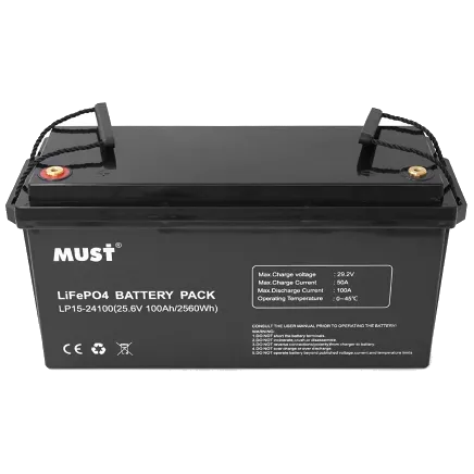 Літієва акумуляторна батарея Must LP15-24100 25.6В 100А•г