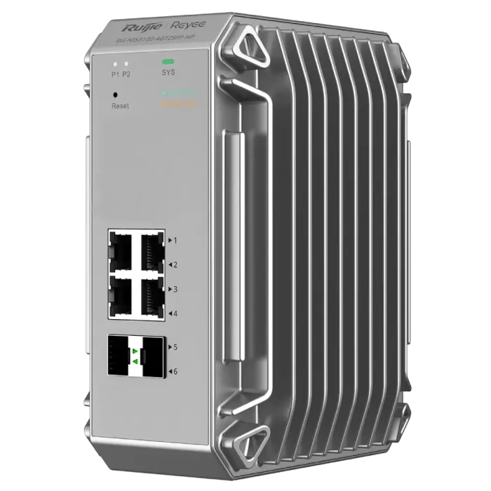 Комутатор 6 портів керований Ruijie RG-NIS3100-4GT2SFP-HP IP40