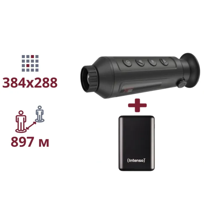 ТЕПЛОВІЗІЙНИЙ МОНОКУЛЯР ТА ПОВЕРБАНК AGM Taipan TM19-384 + INTENSO Powerbank 2 000 мА•г