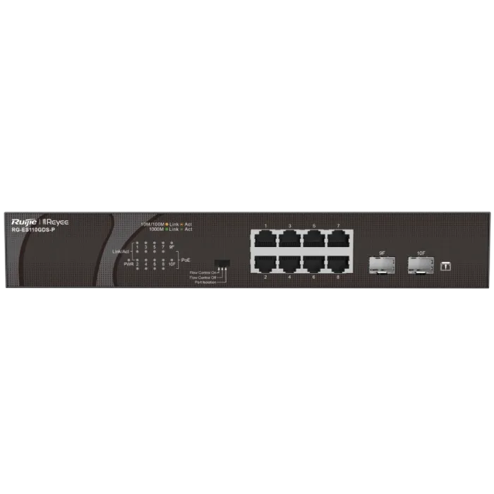 Комутатор 8 портів некерований Ruijie Reyee RG-ES110GDS-P PoE