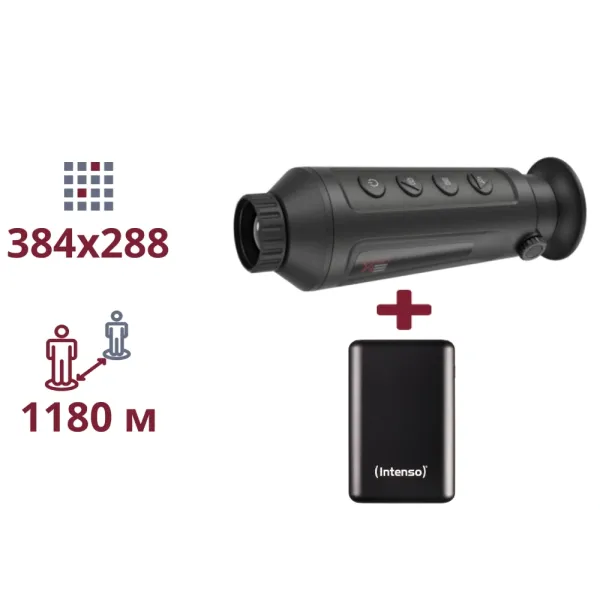 ТЕПЛОВІЗІЙНИЙ МОНОКУЛЯР ТА ПОВЕРБАНК AGM Taipan TM25-384 + INTENSO Powerbank 2 000 мА•г