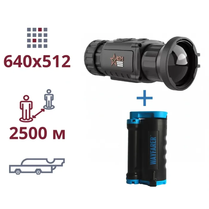 акція тепловізор та портативний очисник води AGM Rattler TC50-640 + LifeSaver Wayfarer