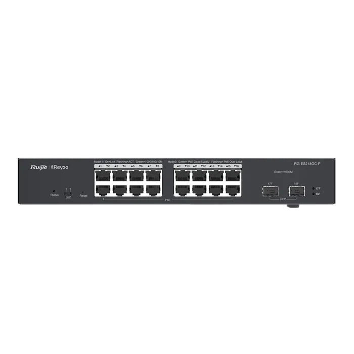 18-портовий гігабітний інтелектуальний POE комутатор Ruijie RG-ES218GC-P