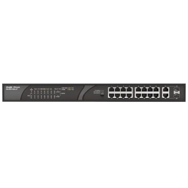 Комутатор 16 портів некерований Ruijie Reyee RG-ES118S-LP PoE