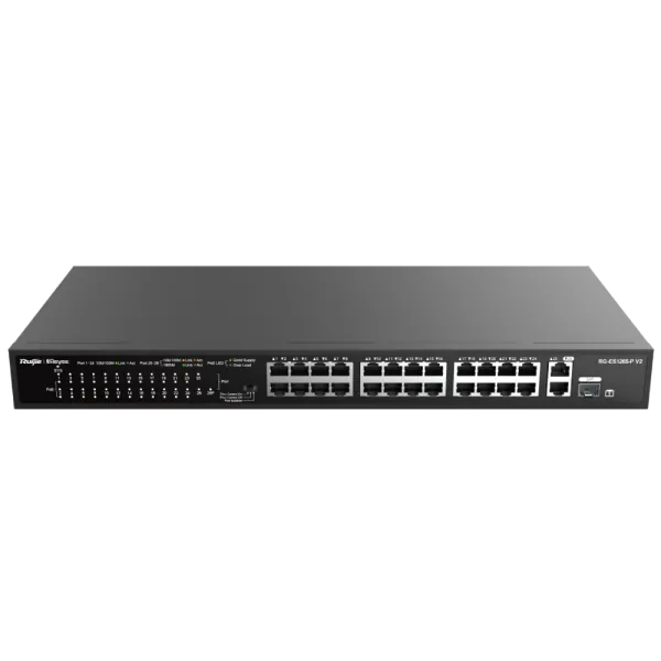 Комутатор 24 порти некерований Ruijie Reyee RG-ES126S-P V2 PoE