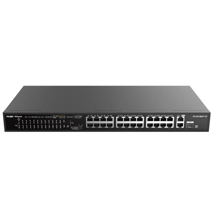 Комутатор 24 порти некерований Ruijie Reyee RG-ES126S-P V2 PoE