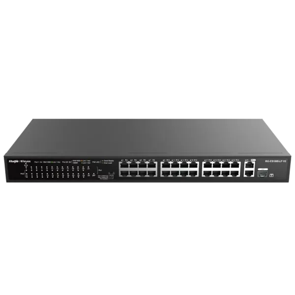 Комутатор 24 порти некерований Ruijie Reyee RG-ES126S-LP V2 PoE
