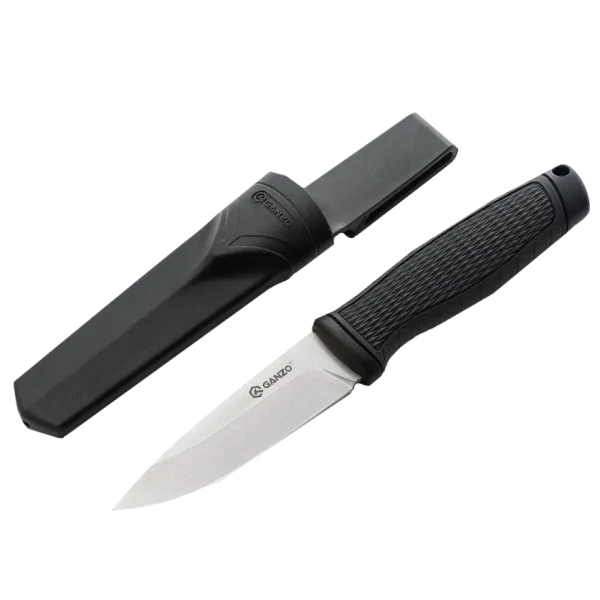 Ніж чорний з ножнами Ganzo G806-BK