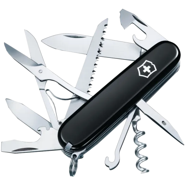 Ніж чорний Victorinox Swiss Army Huntsman 1.3713.3