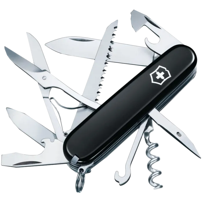 Ніж чорний Victorinox Swiss Army Huntsman 1.3713.3