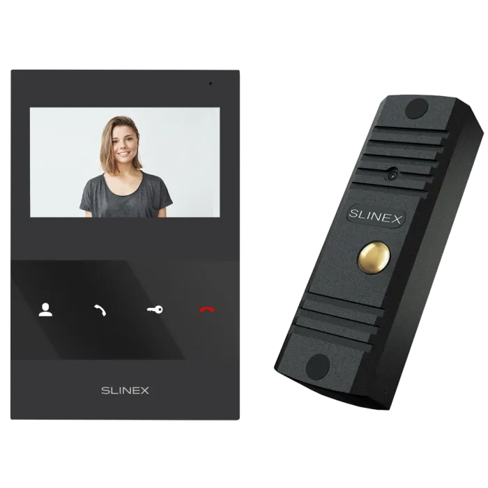 Комплект відеодомофону Slinex ML-16HD(Black)+SQ-04M(Black)