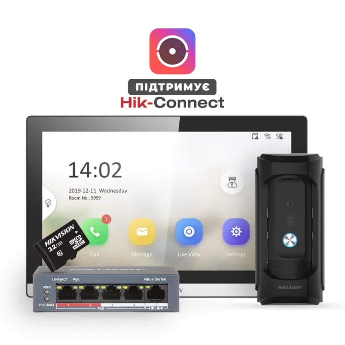 Hikvision DS-KB8113-IME1(B) UKR+DS-KH6350-TE1+HS-TF