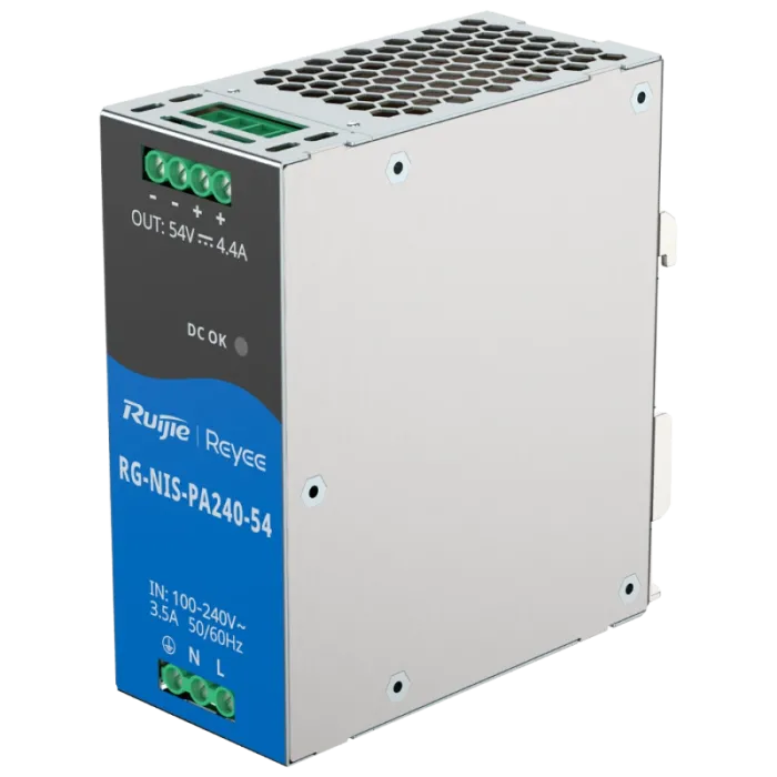Блок живлення Ruijie RG-NIS-PA240-54 AC/DC 54В 4.4А 240 Вт на DIN-рейку