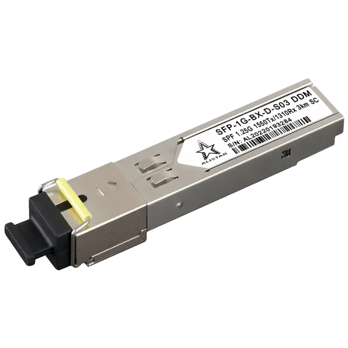 Модуль ALISTAR SFP-1G-BX-D-S03 SFP 1G 1SM WDM SC 3KM TX1550/RX1310nm DDM