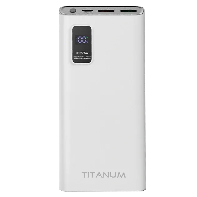 Повербанк TITANUM 727S White 20 000 мА•г