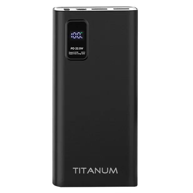 Повербанк TITANUM 727S 20000mAh 22.5W Black