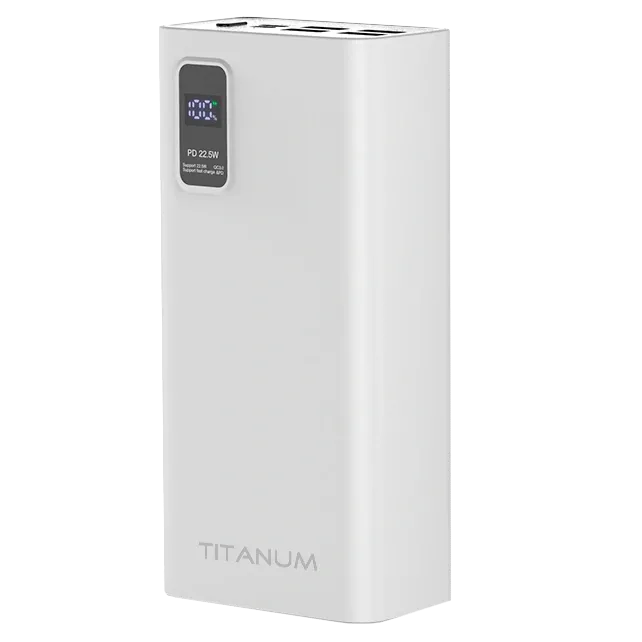 Повербанк TITANUM 728S 30000mAh 22.5W White