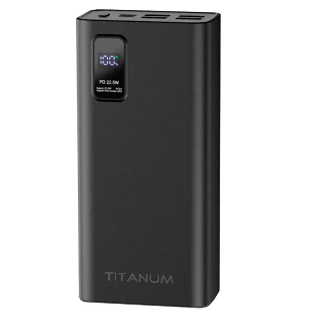 Повербанк TITANUM 728S 30000mAh 22.5W Black