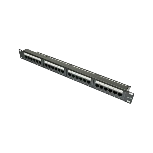 Патч-панель 19" 24хRJ-45 UTP кат.5e, із заднім організатором, Kingda Kingda KDPA6043