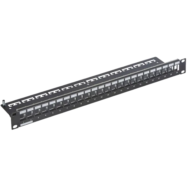 Патч-панель з’єднувальна для 24 модулів Keystone Corning 19", 1U