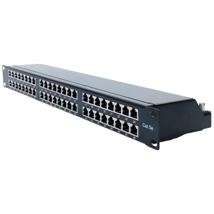 Патч-панель 19" type кат. 5e LW 1U STP 48xRJ-45 Dual IDC