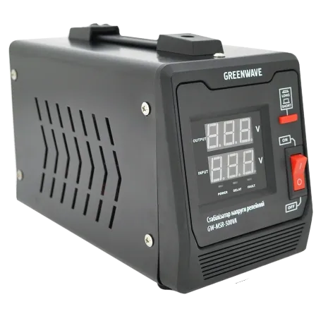 Стабілізатор напруги релейний 1xShuko, DC140-260V, AC220, BOX, Q Green Wave Mauser 500VA (350Вт)