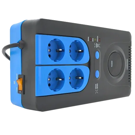 Стабілізатор напруги релейний 4xShuko, DC140-260V, AC220±8%, BOX Green Wave Winchester 500VA (350Вт)