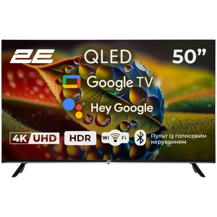 Телевізор 2E 50A77Q 50" дюймів 3840x2160 QLED Google TV