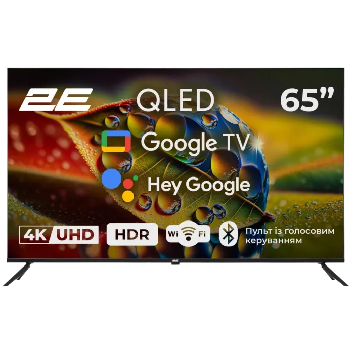 Телевізор 2E 65A77Q 65" дюймів 3840x2160 QLED Google TV