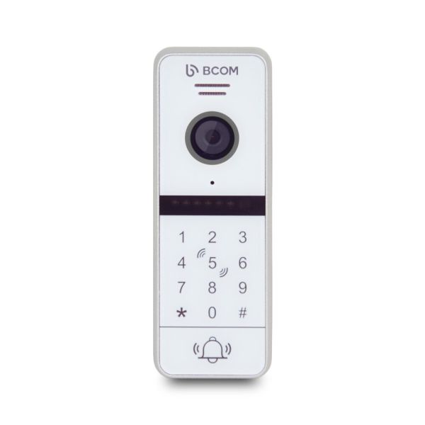 Відеопанель BCOM BT-400FHD-AC White з вбудованою клавіатурою і зчитувачем Mifare