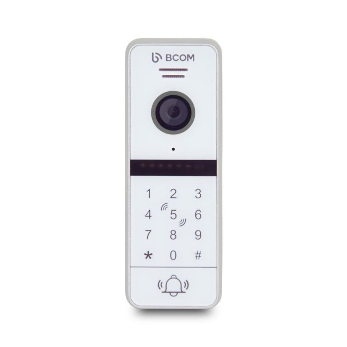 Відеопанель BCOM BT-400FHD-AC White з вбудованою клавіатурою і зчитувачем Mifare