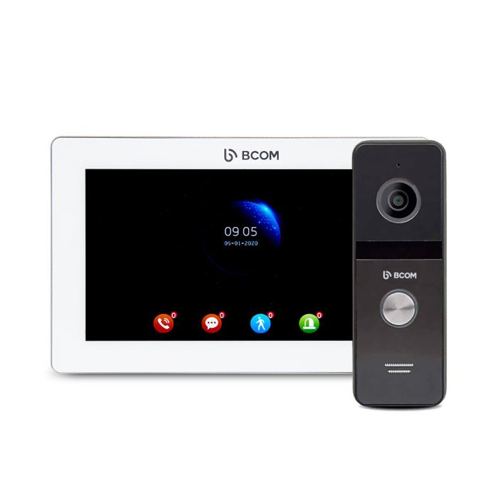 Комплект відеодомофона BCOM BD-770FHD White Kit: відеодомофон 7" і відеопанель