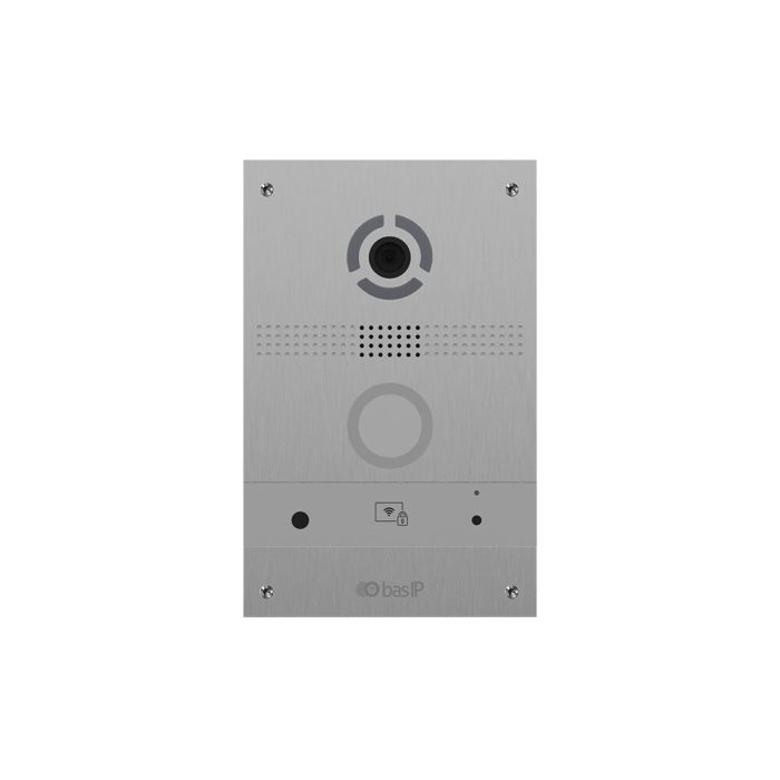 IP панель виклику Bas-IP AV-08FB silver з розпізнаванням облич і зчитувачем UKEY