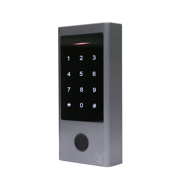 Кодова клавіатура Yli Electronic YK-1068B зі зчитувачем Mifare з сенсорними кнопками