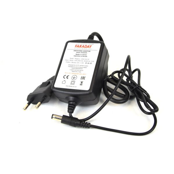 Блок живлення Faraday Electronics 12W/12V/1A (Довжина мережевого кабелю: 0.5 м, Довжина вихідного кабелю: 0.7 м)