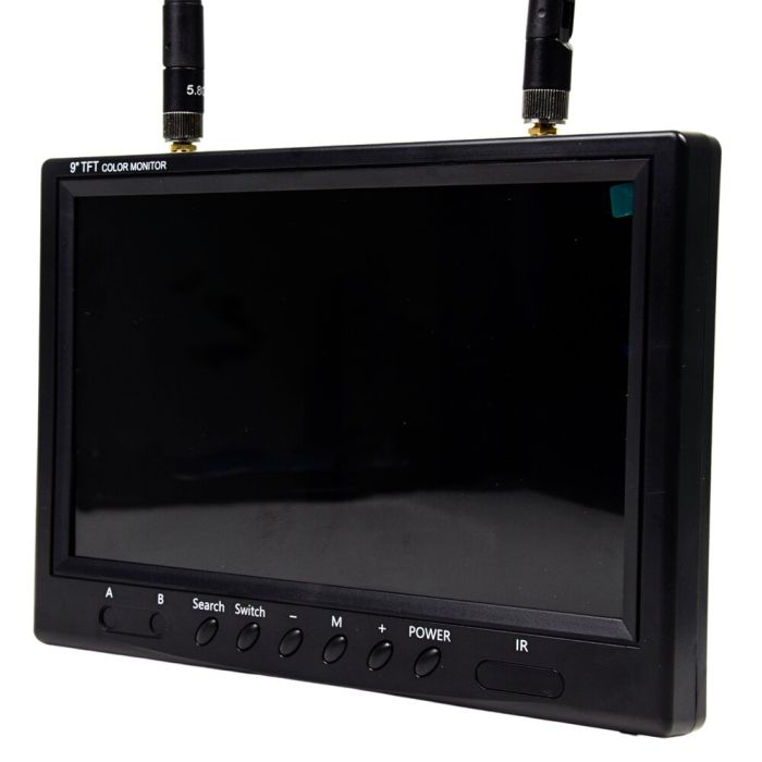 Монітор FPV LCD 9 дюймів із вбудованим приймачем 5.8 GHz для квадрокоптера