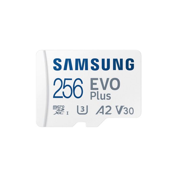 Карта пам’яті Samsung Evo Plus microSDXC 256GB UHS-I U3 V30 A2 + SD адаптер (MB-MC256SA/EU)