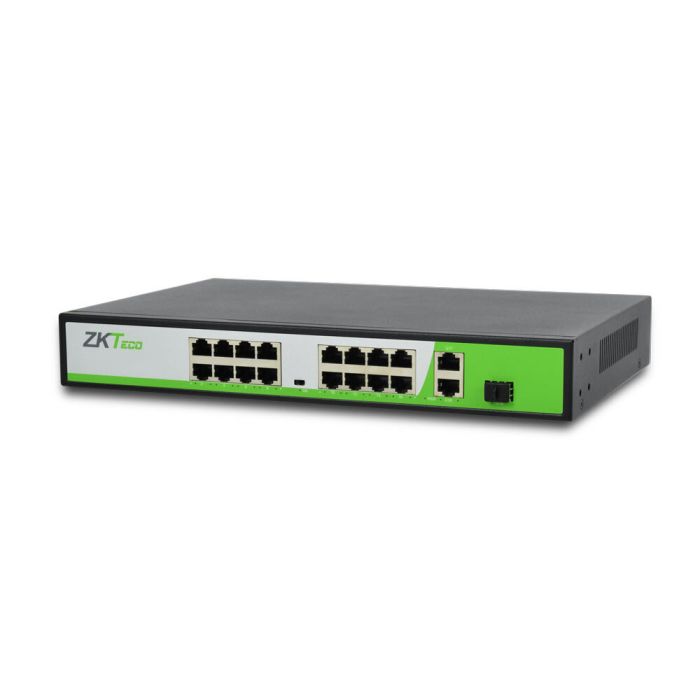 PoE-комутатор ZKTeco ZK-PoE1621N-200W з 16 портами PoE