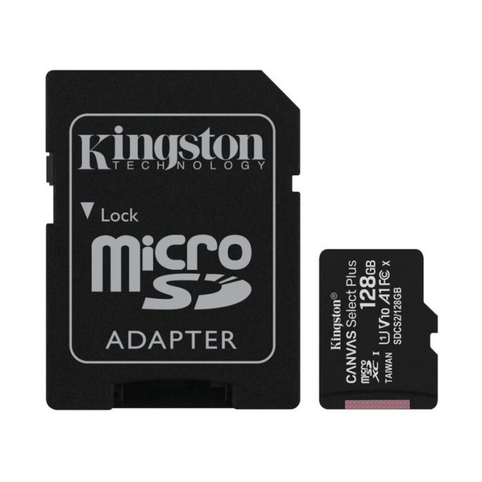 Карта пам’яті microSDXC Kingston 128GB Canvas Select Plus Class 10 UHS-I + SD-адаптер (SDCS2/128GB)