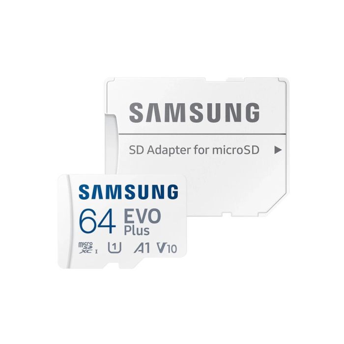 Карта пам’яті Samsung Evo Plus microSDXC 64GB UHS-I U1 V10 A1 + SD адаптер (MB-MC64KA/EU)