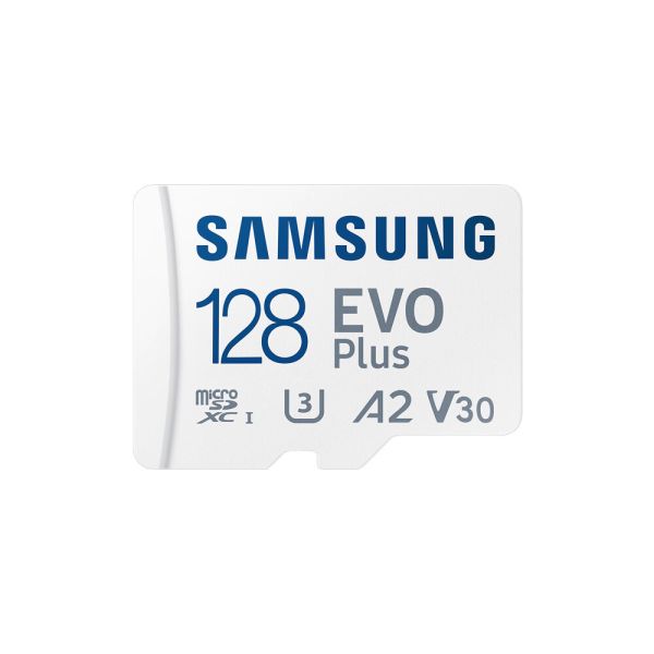 Карта пам’яті Samsung Evo Plus microSDXC 128GB UHS-I U3 V30 A2 + SD адаптер (MB-MC128SA/EU)