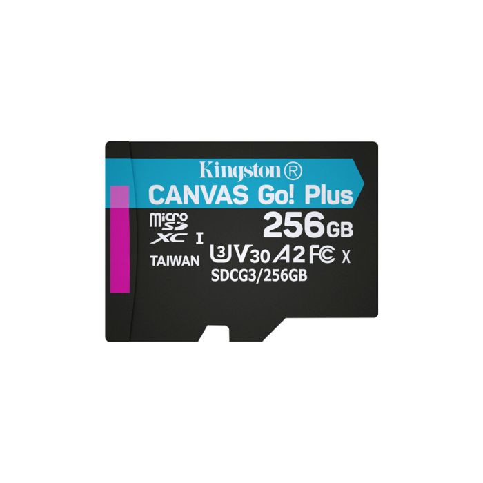 Карта пам’яті Kingston microSDXC 256GB Canvas Go! Plus Class 10 UHS-I U3 V30 A2 (SDCG3/256GBSP)